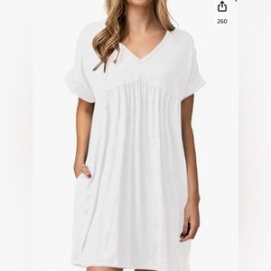 White Tshirt Dress Babydoll